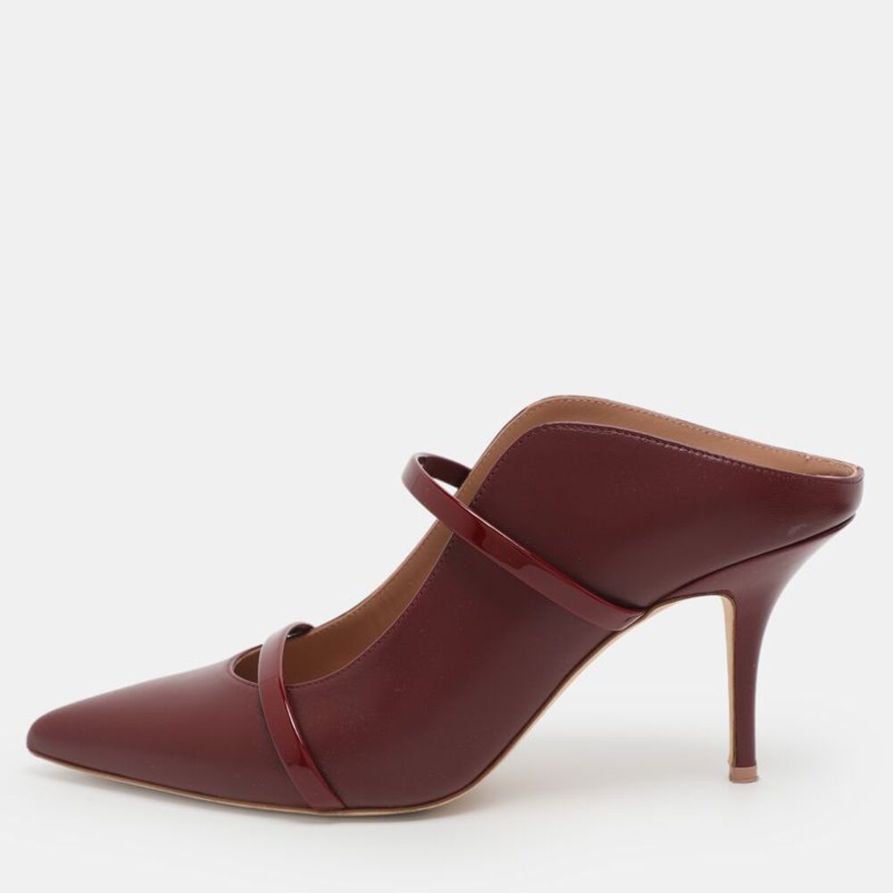 Malone Souliers Maureen Size 41 Rosewood Leather Pointed Toe Mules